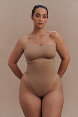 Saria High Waist Shapewear Briefs - Latte